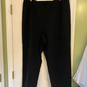 Eileen Fisher Black Pull On Ankle Pant 2X